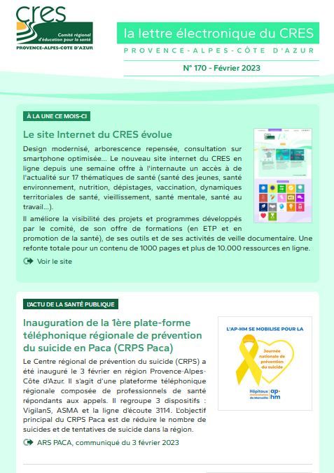 Newsletters thématiques du CRES