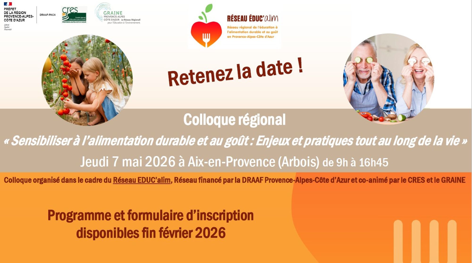 EDUC'alim : colloque régional le 7 mai 2026 à Aix-en-Provence