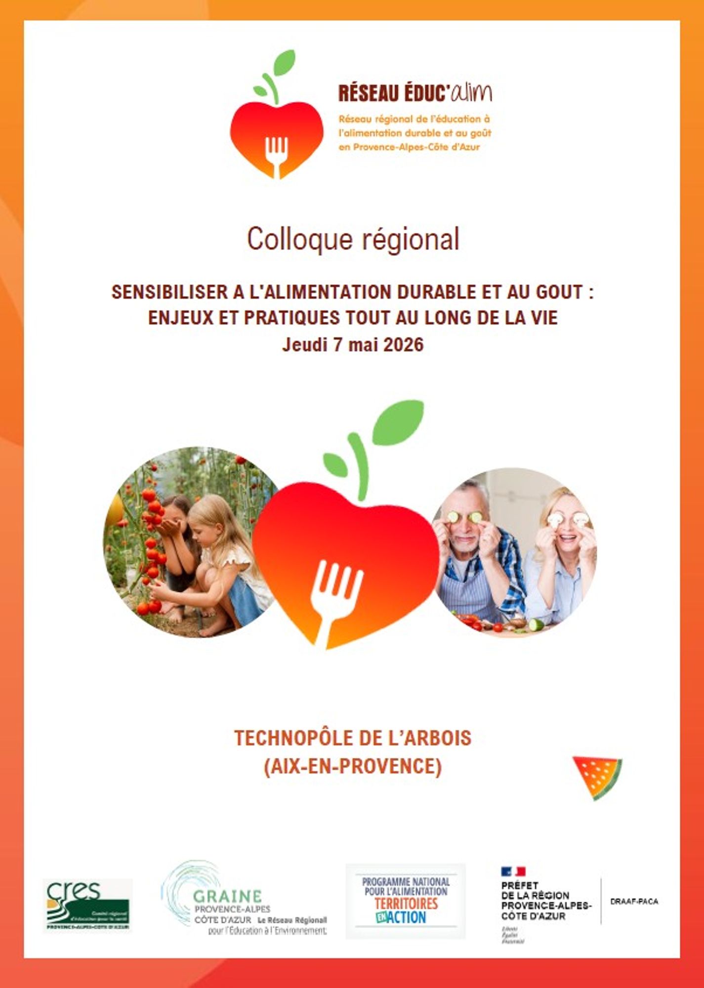 EDUC'alim : colloque régional le 7 mai 2026 à Aix-en-Provence